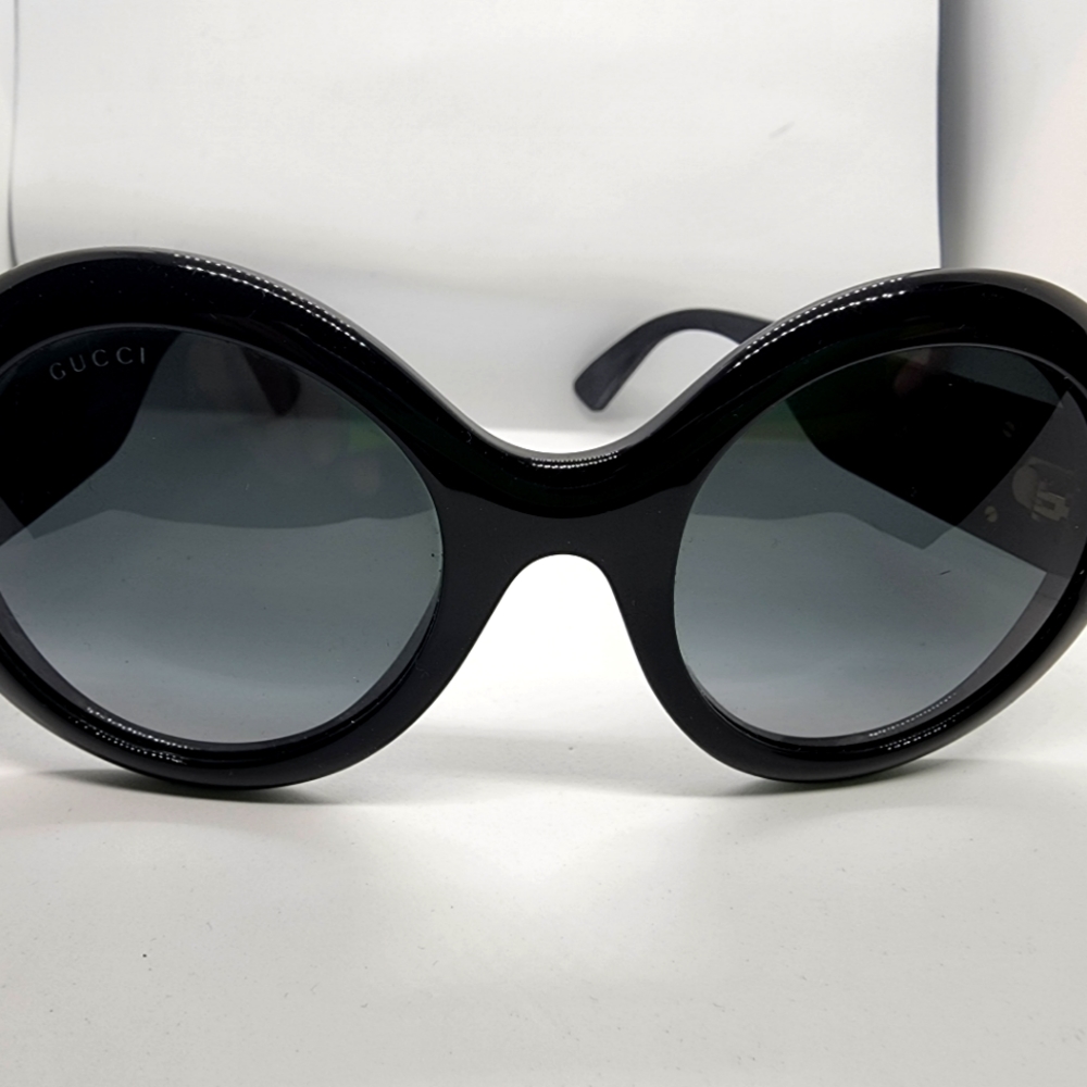 Gucci Black Round Sunglasses GG0101S 001 53-24-140